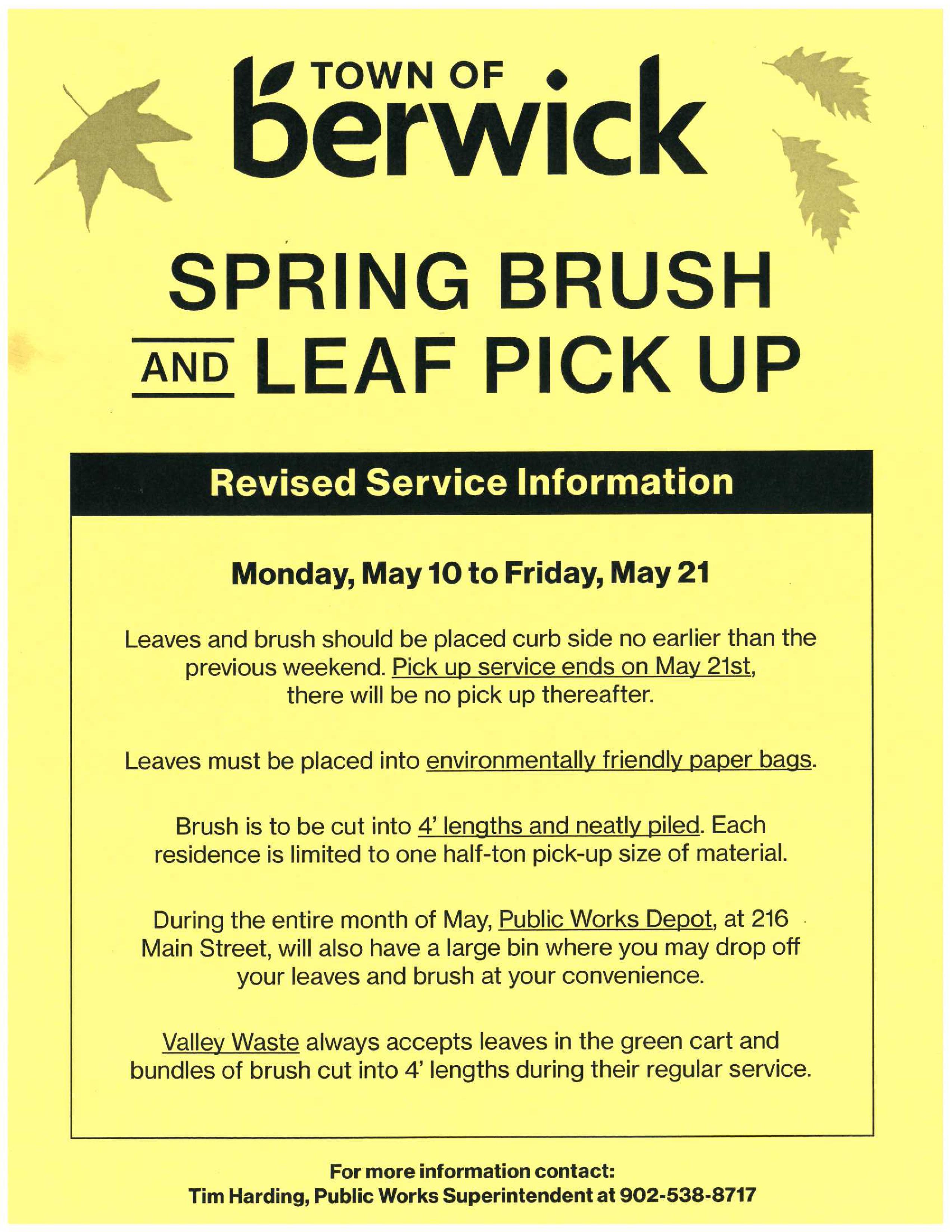 Spring Brush PickUp Town of Berwick