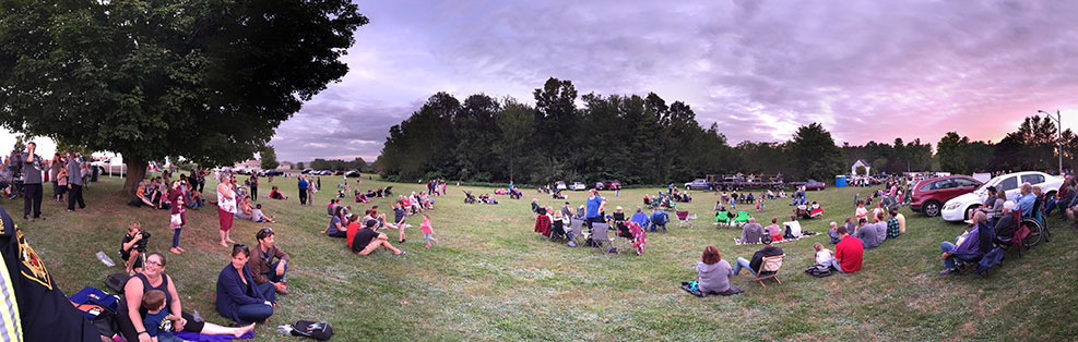 people watching fireworks